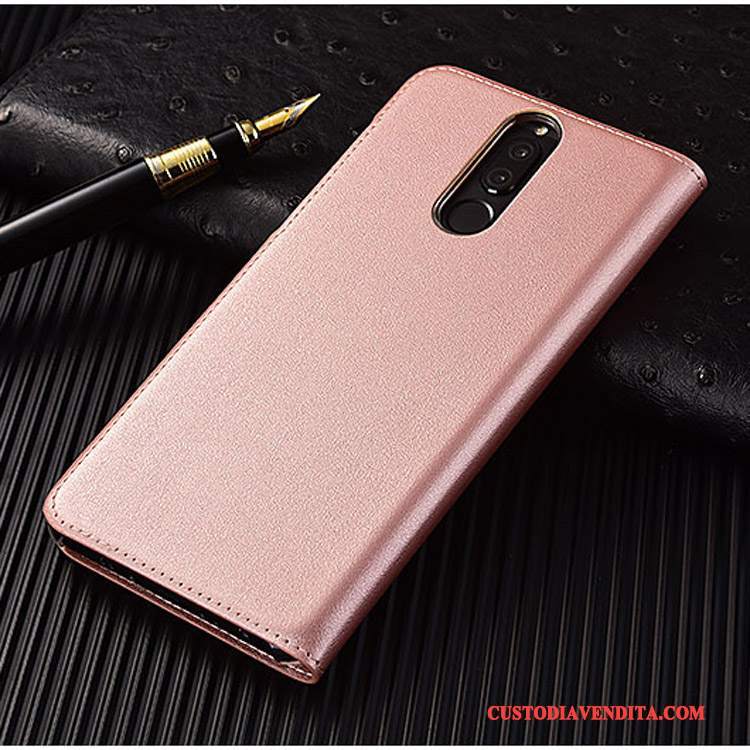 Custodia Huawei Mate 10 Lite Folio Anti-caduta Tutto Incluso, Cover Huawei Mate 10 Lite Pelle Sottili Rosa