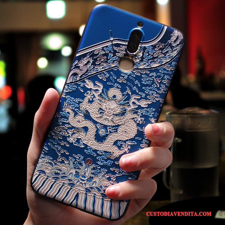 Custodia Huawei Mate 10 Lite Protezione Di Personalità Blu, Cover Huawei Mate 10 Lite Creativo Morbidotelefono