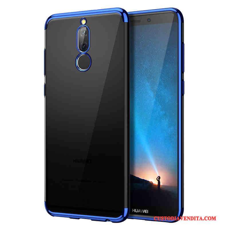Custodia Huawei Mate 10 Lite Silicone Blu Morbido, Cover Huawei Mate 10 Lite Anti-cadutatelefono