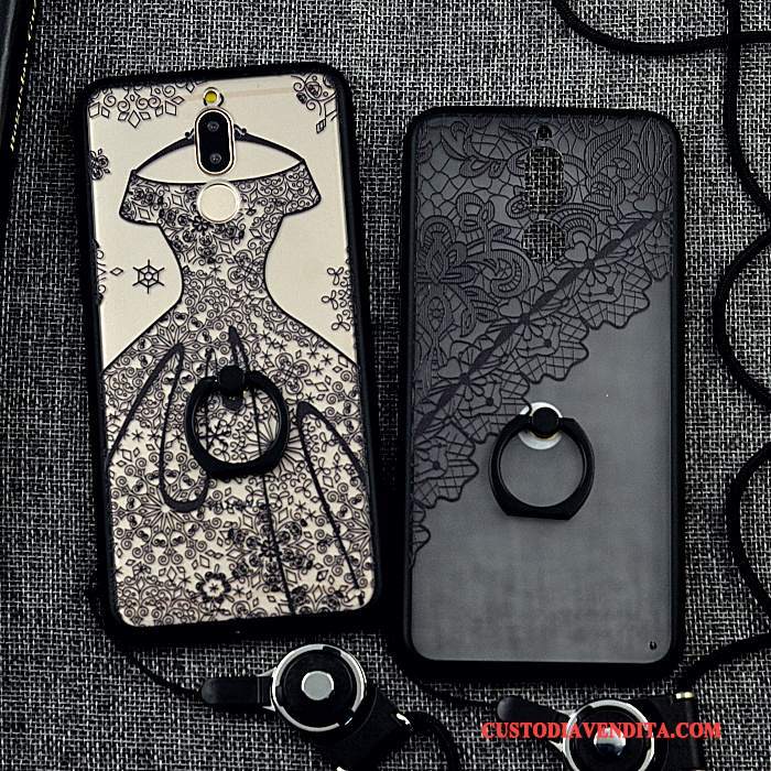 Custodia Huawei Mate 10 Lite Silicone Tutto Incluso Nero, Cover Huawei Mate 10 Lite Anti-caduta Tendenza