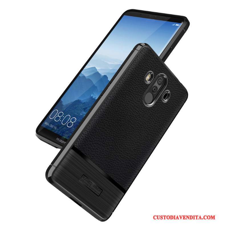Custodia Huawei Mate 10 Pro Silicone Anti-caduta Macchiati, Cover Huawei Mate 10 Pro Nero Morbido