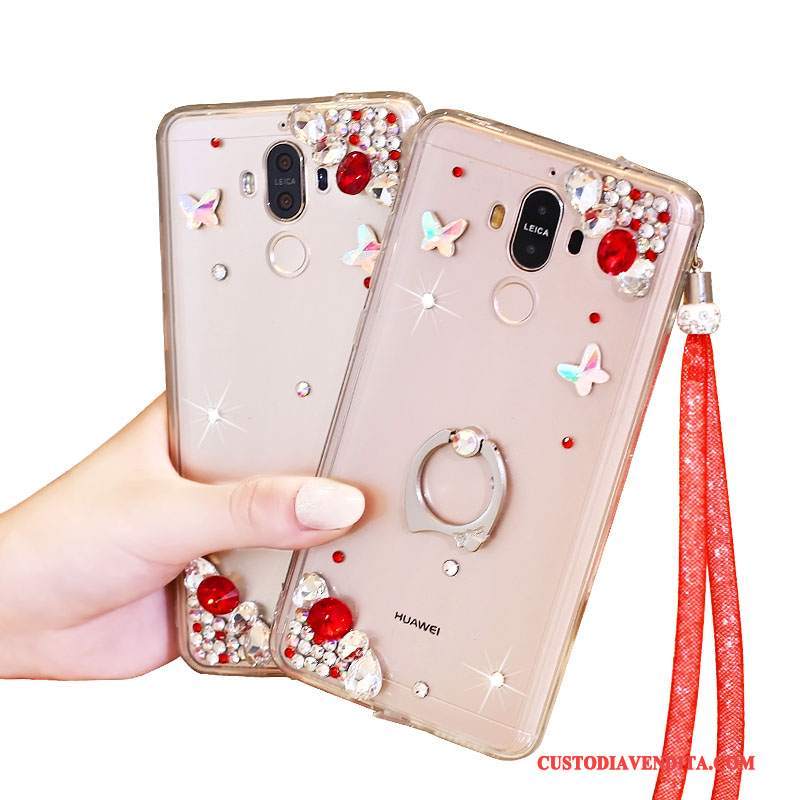 Custodia Huawei Mate 10 Pro Strass Rossotelefono, Cover Huawei Mate 10 Pro Protezione