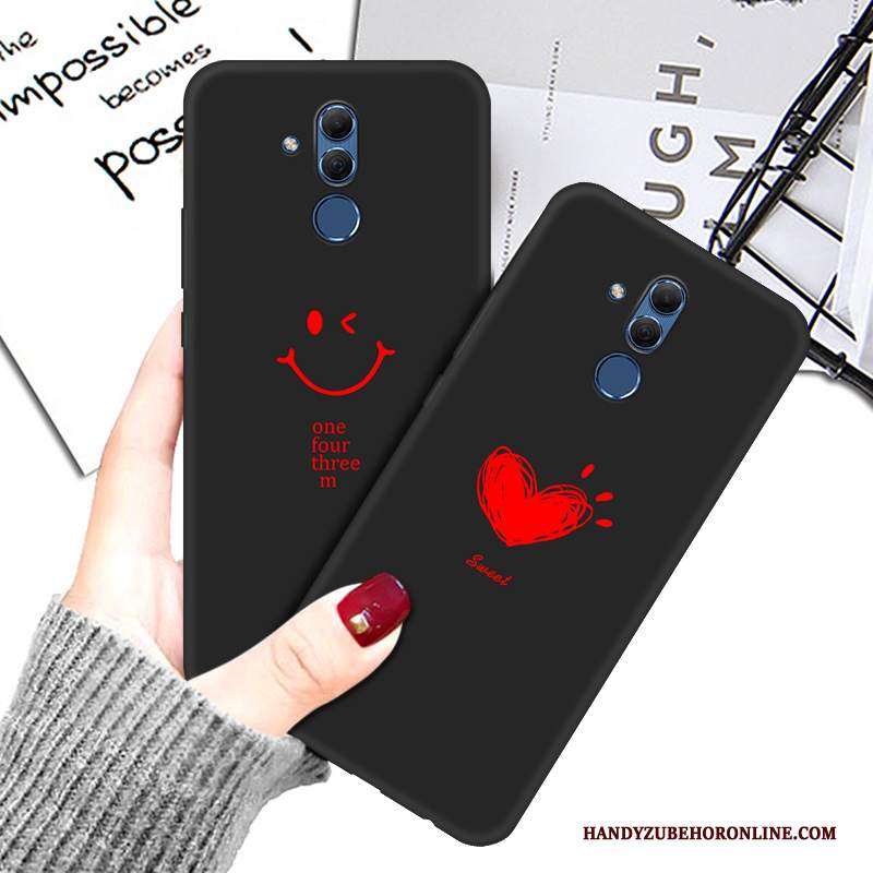 Custodia Huawei Mate 20 Lite Cartone Animato Tutto Incluso Nero, Cover Huawei Mate 20 Lite Protezione Telefono Anti-caduta