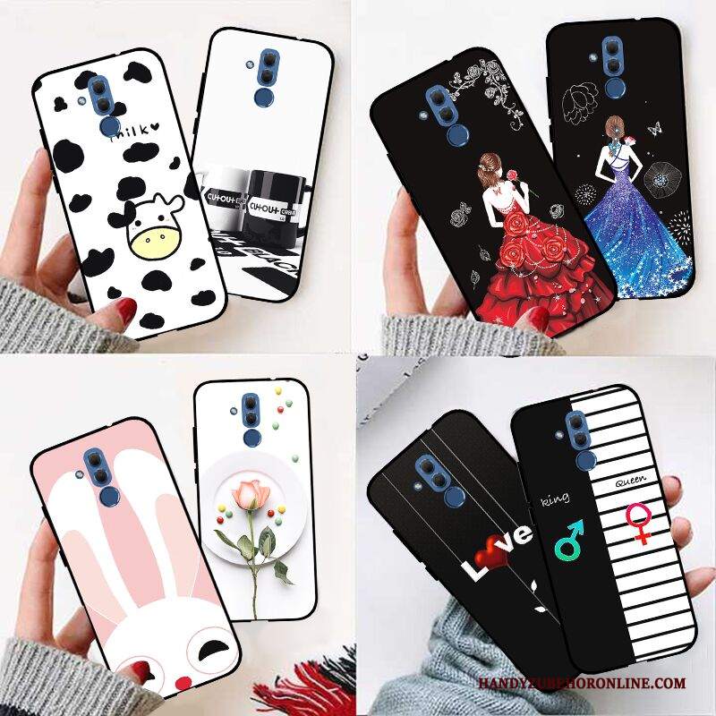 Custodia Huawei Mate 20 Lite Moda Ornamenti Appesi Morbido, Cover Huawei Mate 20 Lite Protezione Modello Bianco