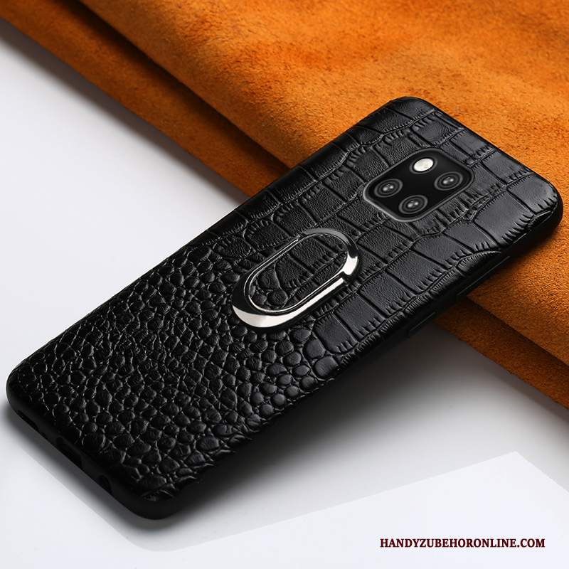 Custodia Huawei Mate 20 Pro Pelle Qualità Di Personalità, Cover Huawei Mate 20 Pro Semplici Nero