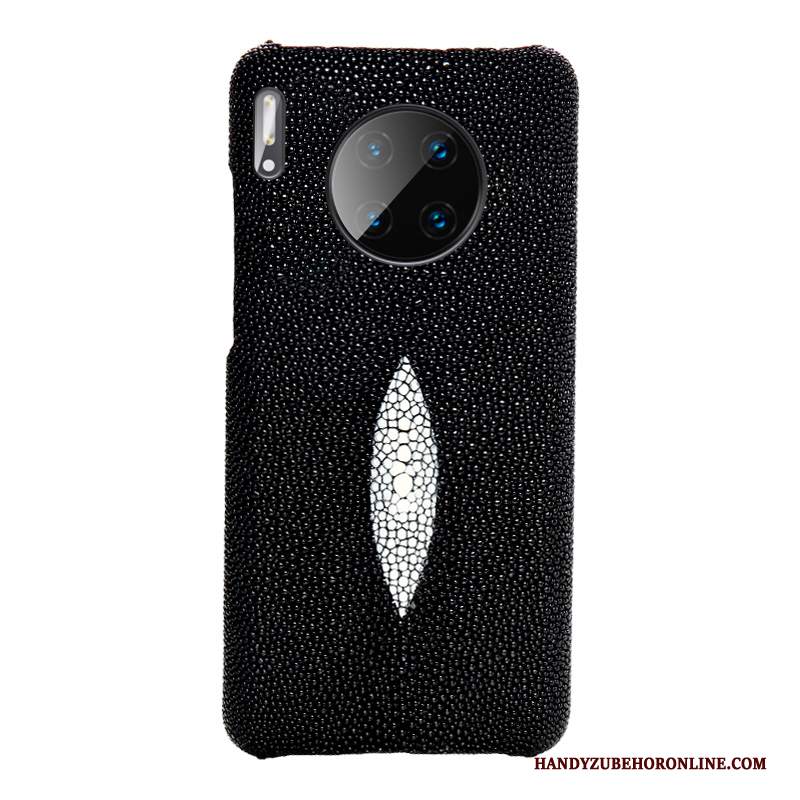 Custodia Huawei Mate 30 Classic Nuovo High End, Cover Huawei Mate 30 Pelle Personalizza Nero