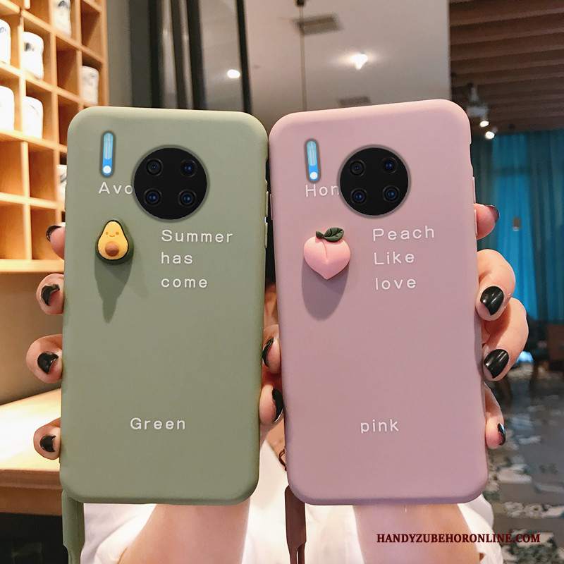 Custodia Huawei Mate 30 Pro Silicone Anti-caduta Verde, Cover Huawei Mate 30 Pro Cartone Animato Giallo Sottile