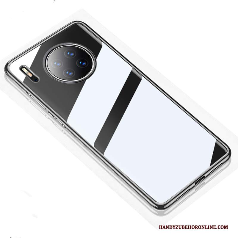 Custodia Huawei Mate 30 Pro Trasparente Morbido, Cover Huawei Mate 30 Pro Nero Tutto Incluso