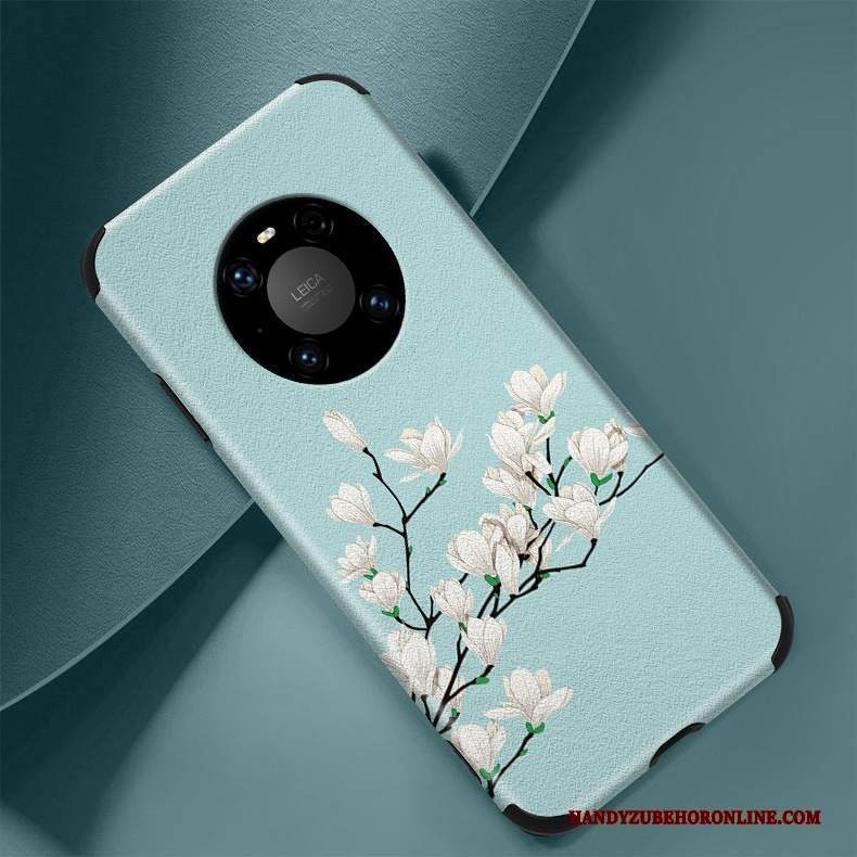 Custodia Huawei Mate 40 Pro Pelle Fiori Morbido, Cover Huawei Mate 40 Pro Vintage Nuovo Tutto Incluso