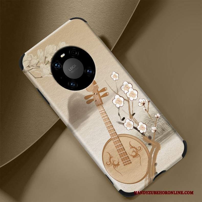 Custodia Huawei Mate 40 Pro Vintage Stile Cinesetelefono, Cover Huawei Mate 40 Pro Goffratura Net Red Modello