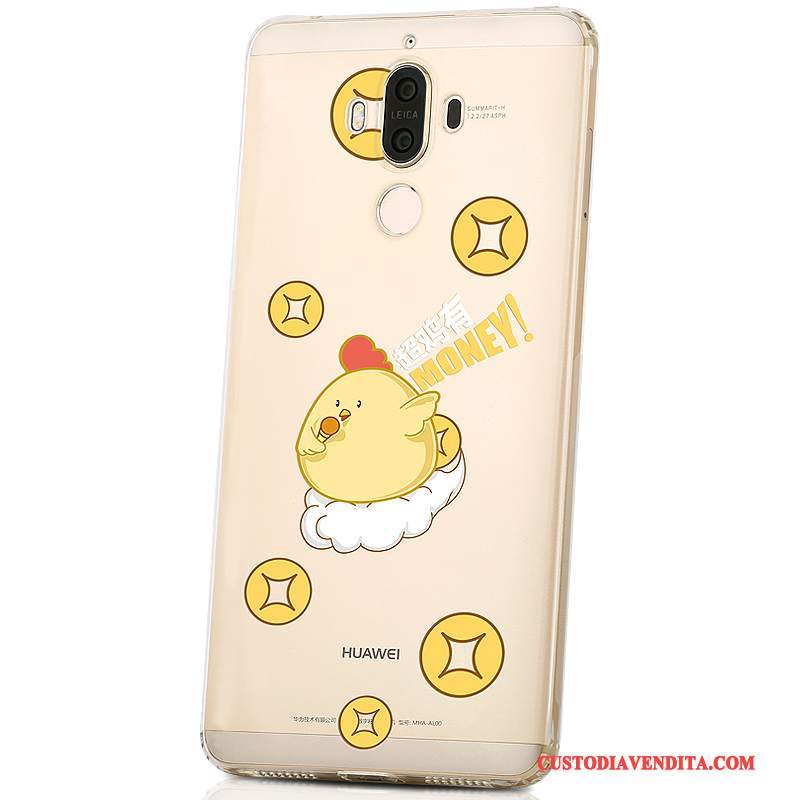 Custodia Huawei Mate 9 Creativo Morbido Bello, Cover Huawei Mate 9 Cartone Animato Di Personalità Giallo