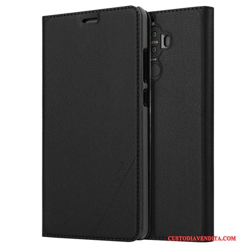 Custodia Huawei Mate 9 Pelle Telefono Anti-caduta, Cover Huawei Mate 9 Protezione Nero Tutto Incluso