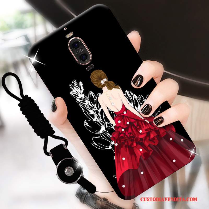 Custodia Huawei Mate 9 Pro Creativo Telefono Nero, Cover Huawei Mate 9 Pro Silicone Tendenza Anti-caduta