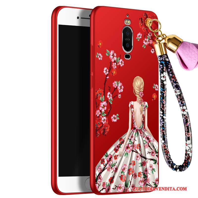 Custodia Huawei Mate 9 Pro Silicone Telefono Sottili, Cover Huawei Mate 9 Pro Protezione Tendenza Rosso
