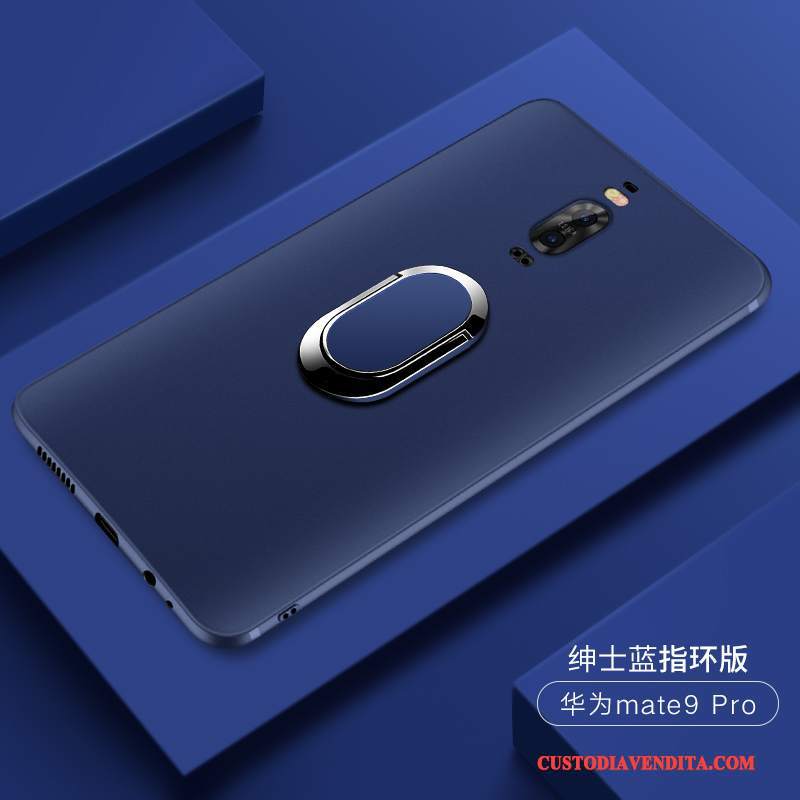 Custodia Huawei Mate 9 Silicone Sottile Macchiati, Cover Huawei Mate 9 Protezione Anti-caduta Blu