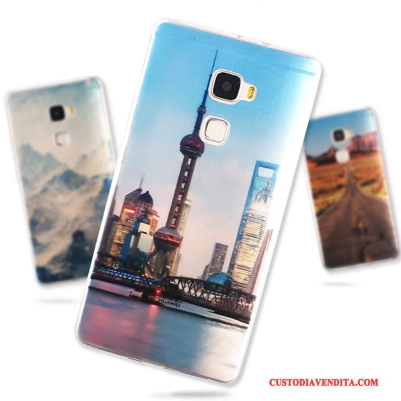 Custodia Huawei Mate S Cartone Animato Scenariotelefono, Cover Huawei Mate S Colore Blu