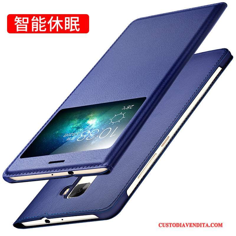 Custodia Huawei Mate S Silicone Blu Scuro Anti-caduta, Cover Huawei Mate S Pelle Telefono