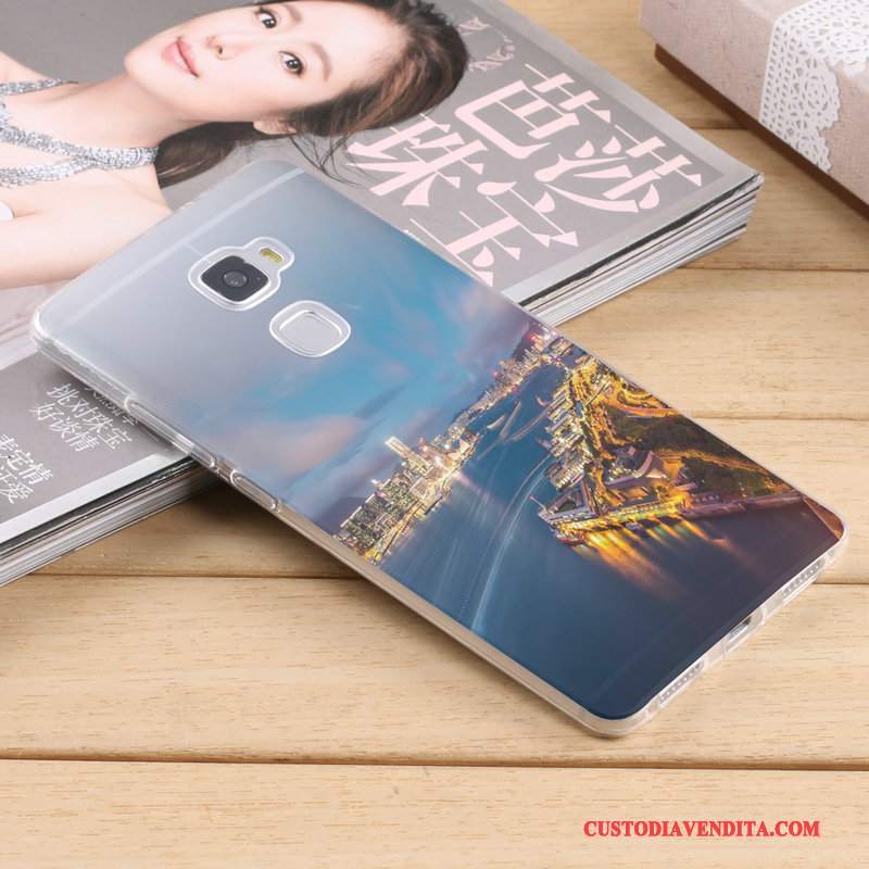 Custodia Huawei Mate S Silicone Blu Sottile, Cover Huawei Mate S Creativo Anti-caduta Tendenza