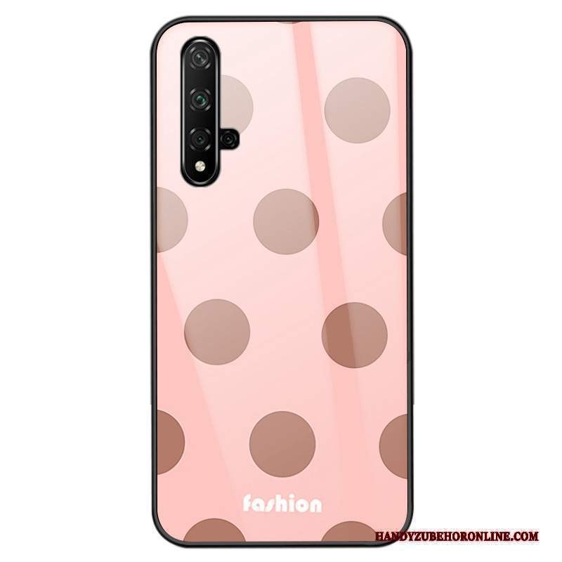 Custodia Huawei Nova 5t Anti-caduta Vetro, Cover Huawei Nova 5t Fiori Rosa