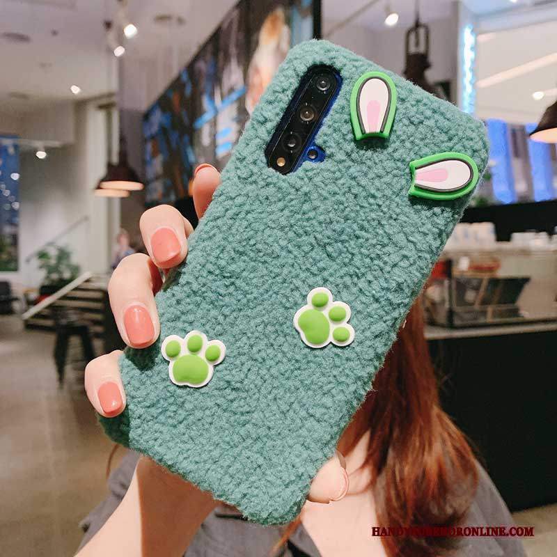 Custodia Huawei Nova 5t Moda Telefono Orecchie Di Coniglio, Cover Huawei Nova 5t Creativo Di Personalità Bello