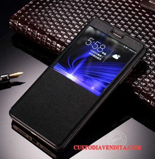 Custodia Huawei P Smart Pelle Nero Anti-caduta, Cover Huawei P Smart Protezione