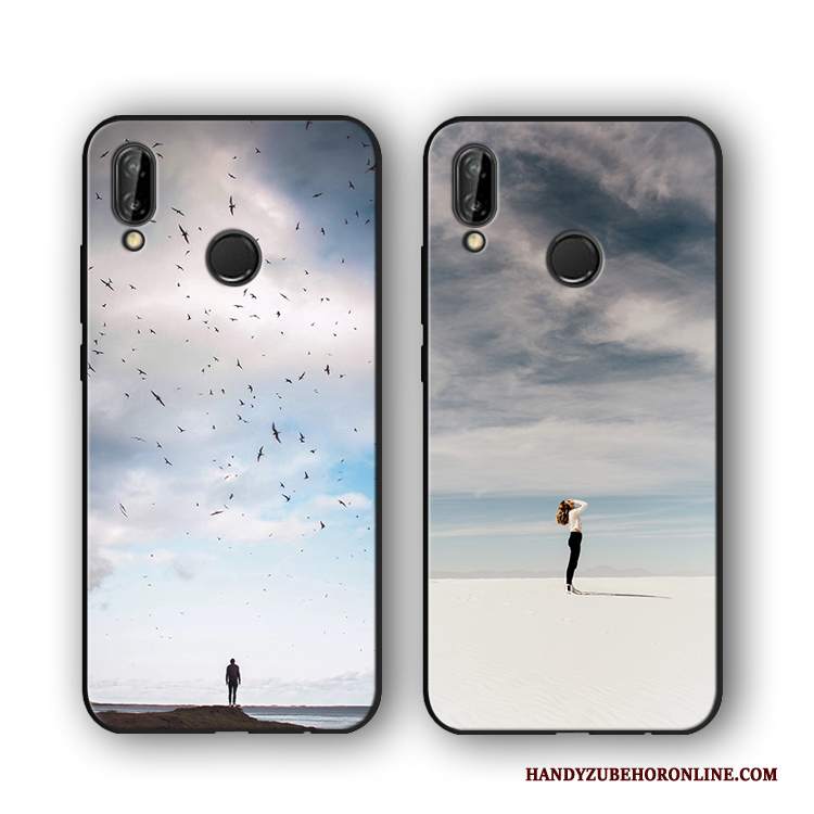 Custodia Huawei P Smart+ Silicone Amanti Morbido, Cover Huawei P Smart+ Protezione Telefono Tendenza