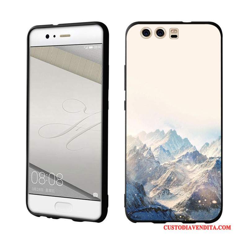 Custodia Huawei P10 Moda Morbidotelefono, Cover Huawei P10 Silicone Scenario Bianco