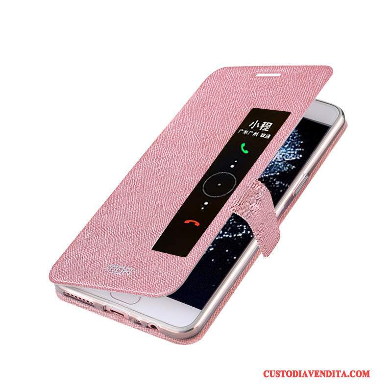 Custodia Huawei P10 Pelle Rosa Anti-caduta, Cover Huawei P10 Protezione Telefono