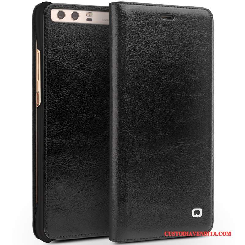 Custodia Huawei P10 Plus Folio Nero Affari, Cover Huawei P10 Plus Pelle Telefono