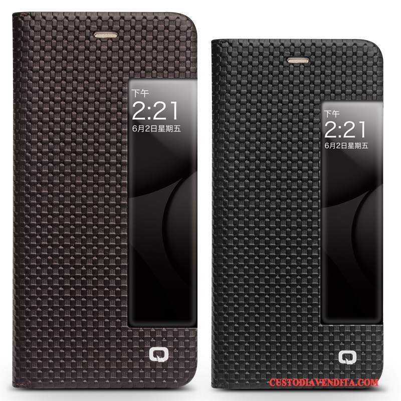 Custodia Huawei P10 Plus Pelle Telefono Affari, Cover Huawei P10 Plus Folio Nero Dormienza