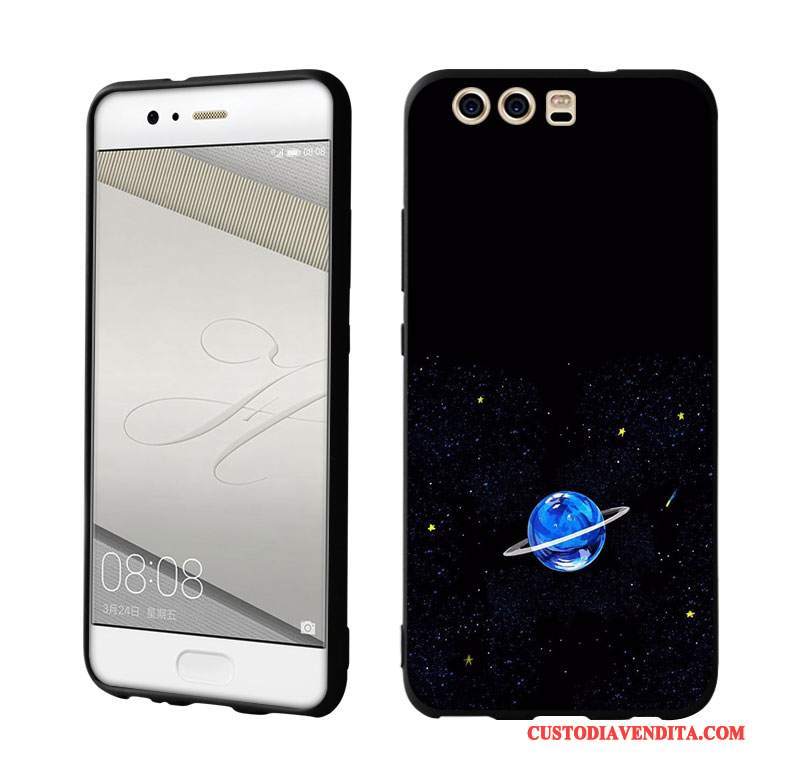 Custodia Huawei P10 Plus Silicone Semplici Blu, Cover Huawei P10 Plus Nero Tutto Incluso