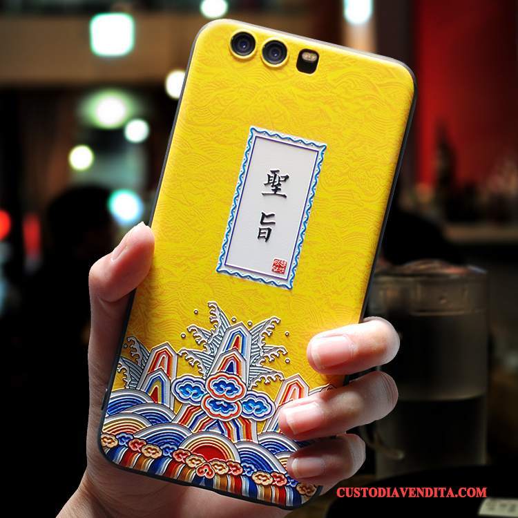 Custodia Huawei P10 Plus Silicone Tutto Inclusotelefono, Cover Huawei P10 Plus Creativo Giallo Amanti