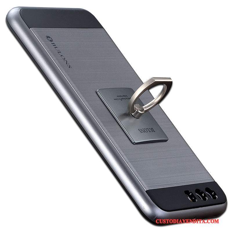 Custodia Huawei P10 Silicone Grigio Morbido, Cover Huawei P10 Protezione Panno Argento