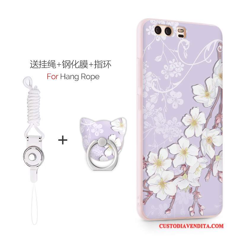 Custodia Huawei P10 Silicone Morbido Tutto Incluso, Cover Huawei P10 Protezione Sottile Porpora