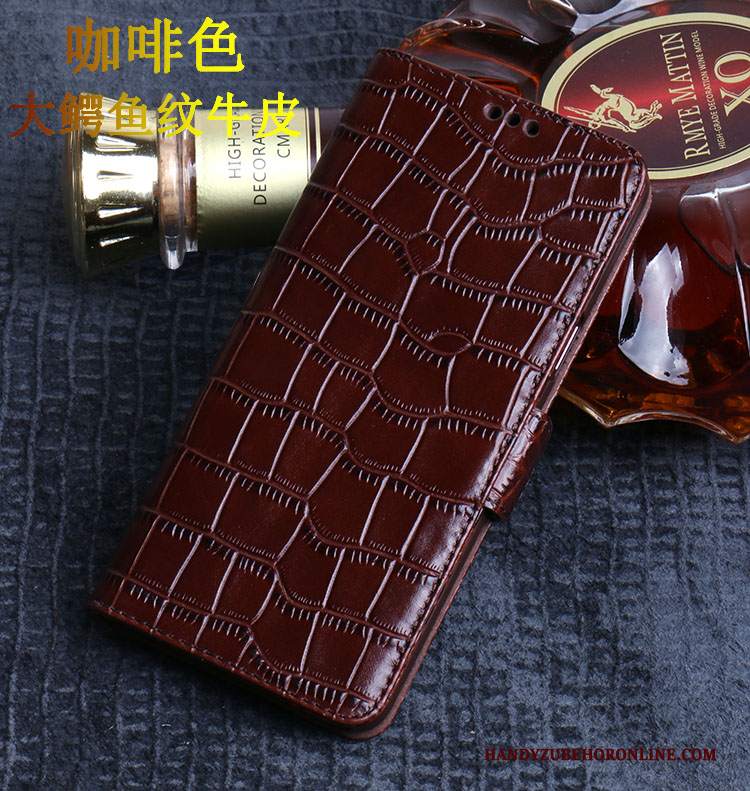 Custodia Huawei P20 Lite Pelle Marrone Lusso, Cover Huawei P20 Lite Protezione Top In Pelle Mucca