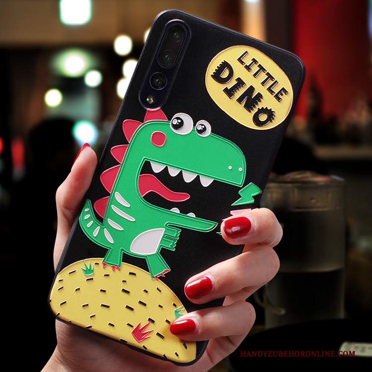 Custodia Huawei P20 Pro Cartone Animato Marchio Di Tendenzatelefono, Cover Huawei P20 Pro Silicone Amanti Nero