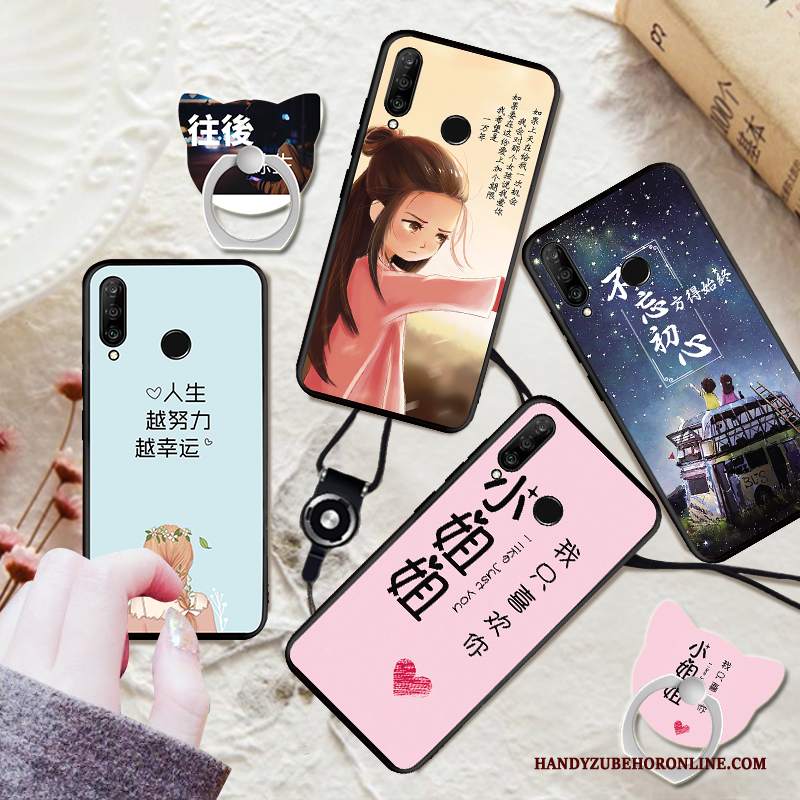 Custodia Huawei P30 Lite Cartone Animato Rosa Di Personalità, Cover Huawei P30 Lite Protezione Anti-caduta Bello