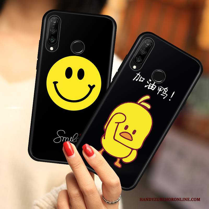 Custodia Huawei P30 Lite Protezione Net Red Morbido, Cover Huawei P30 Lite Anti-cadutatelefono