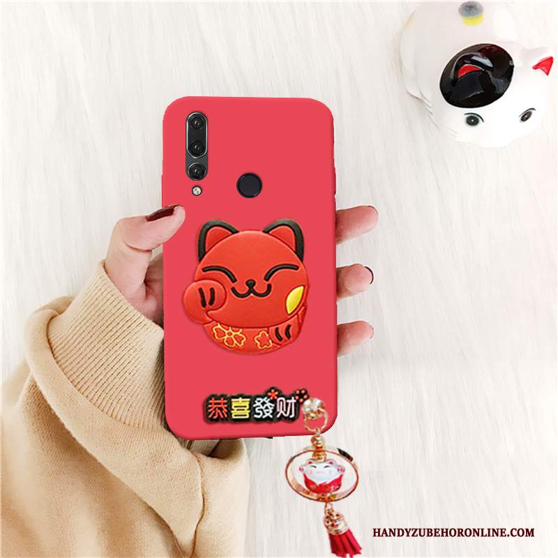 Custodia Huawei P30 Lite Silicone Anti-caduta Morbido, Cover Huawei P30 Lite Protezione Rosso Tutto Incluso