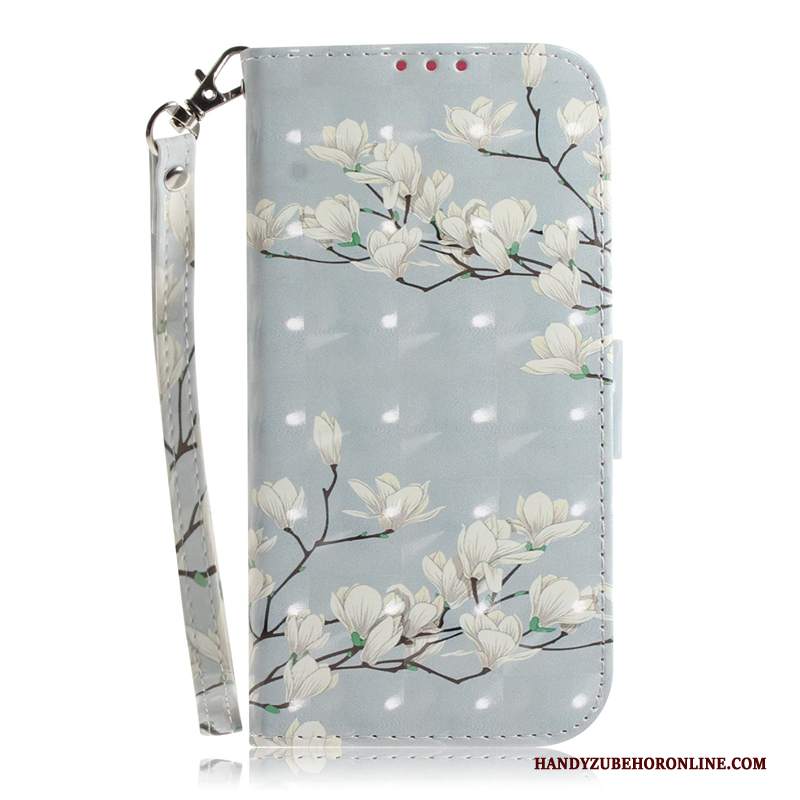 Custodia Huawei P30 Pro Pelle Telefono Grigio, Cover Huawei P30 Pro Protezione Ciliegia