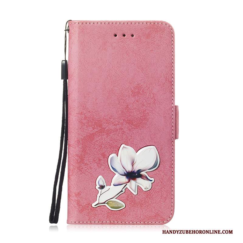 Custodia Huawei P30 Pro Pelle Telefono Legno, Cover Huawei P30 Pro Protezione Fiori Rosa