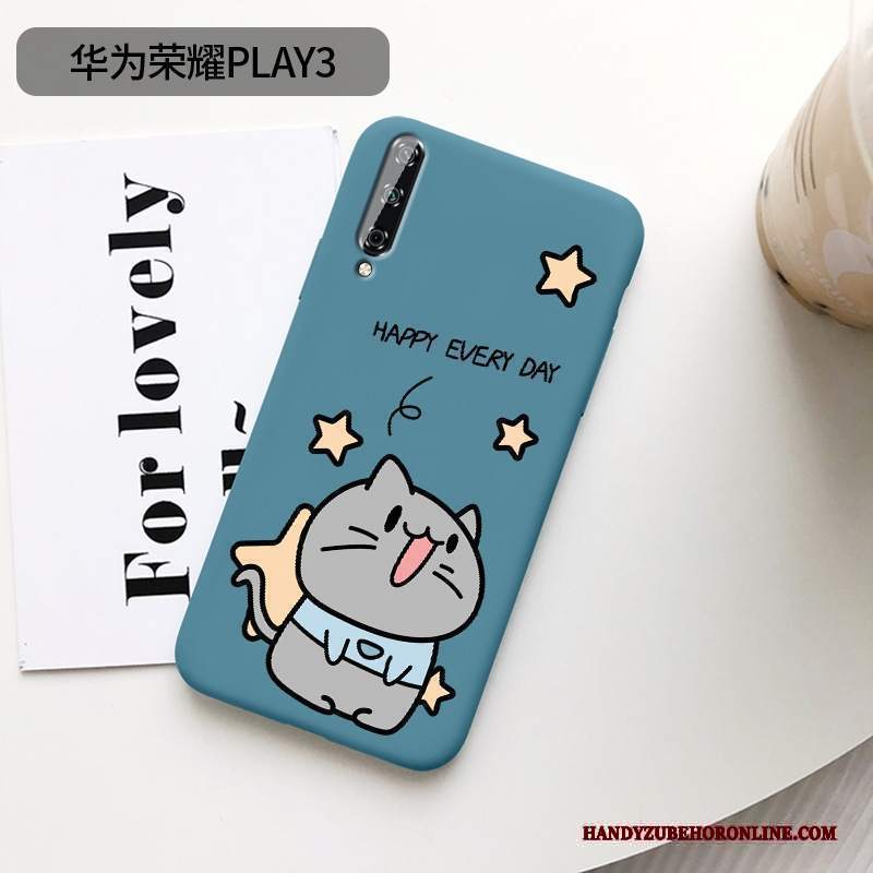 Custodia Huawei P40 Lite E Cartone Animato Blu Bello, Cover Huawei P40 Lite E Silicone Sottile Piccola