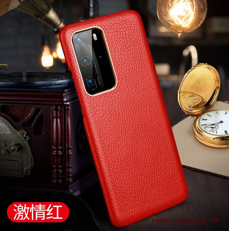 Custodia Huawei P40 Pro Pelle High End Sottile, Cover Huawei P40 Pro Protezione Vento Nuovo