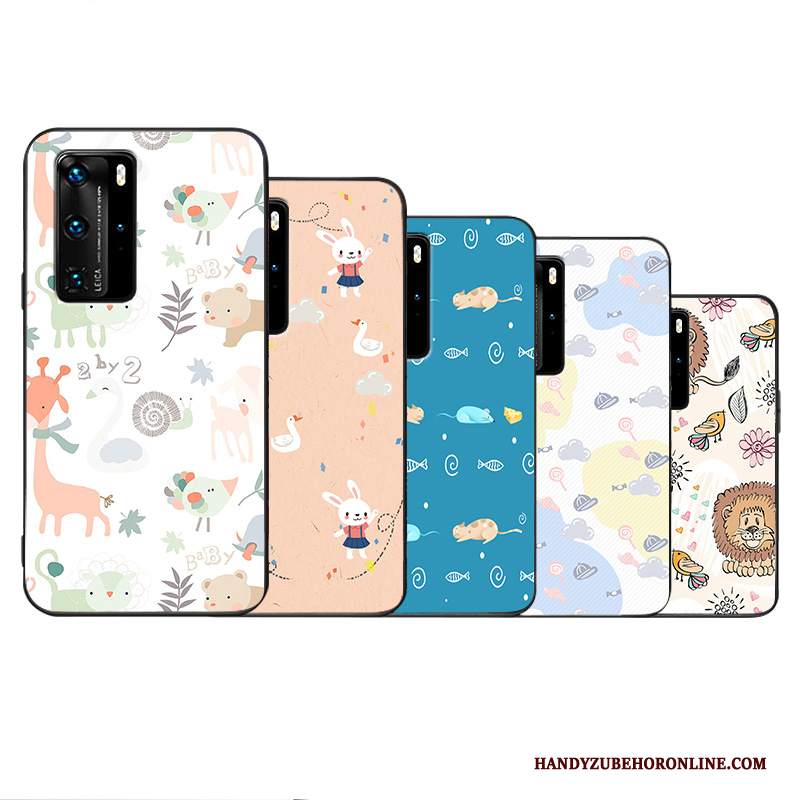 Custodia Huawei P40 Pro Silicone Tutto Incluso Semplici, Cover Huawei P40 Pro Cartone Animato Bello Morbido