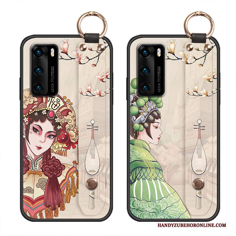 Custodia Huawei P40 Protezione Tutto Incluso Anti-caduta, Cover Huawei P40 Vintage Net Red Opera Di Pechino