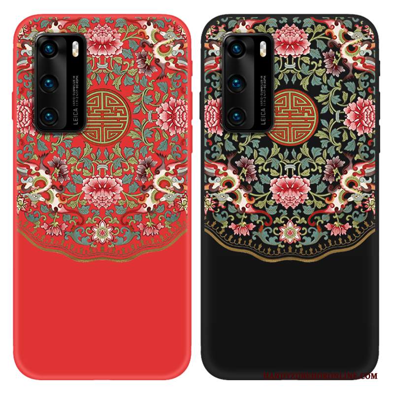 Custodia Huawei P40 Silicone Tendenza Classico, Cover Huawei P40 Vintage Telefono Macchiati