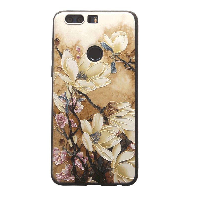Custodia Huawei P8 Lite 2017 Fiori Telefono Tutto Incluso, Cover Huawei P8 Lite 2017 Creativo Giallo Anti-caduta