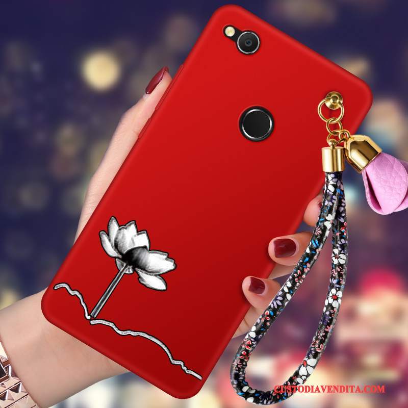 Custodia Huawei P8 Lite 2017 Protezione Di Personalità Macchiati, Cover Huawei P8 Lite 2017 Rosso Morbido