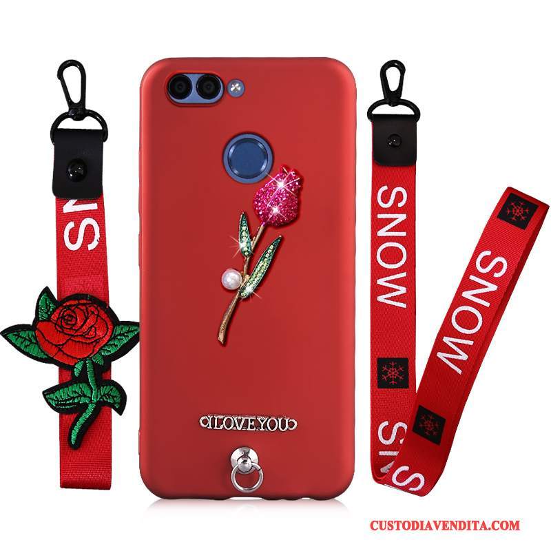 Custodia Huawei P8 Lite 2017 Rosso Macchiati, Cover Huawei P8 Lite 2017 Morbido Gioventù