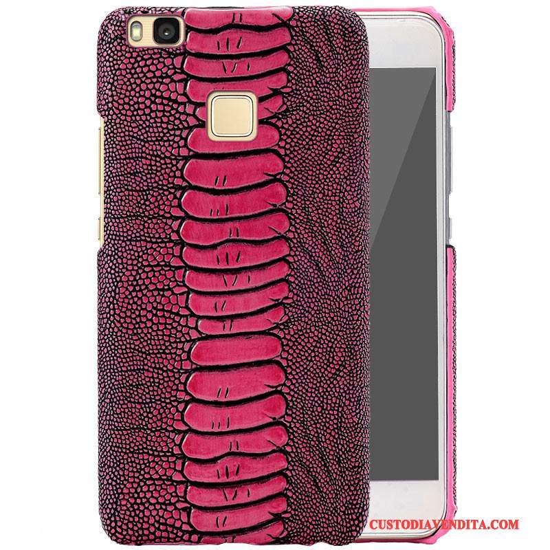 Custodia Huawei P9 Lite Pelle Sottile Rosso, Cover Huawei P9 Lite Protezione Telefono Tendenza